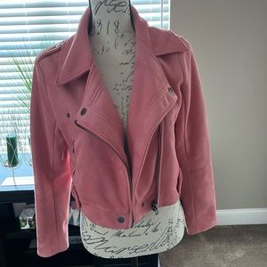Madison pink suede moto style jacket